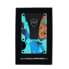 Wood and Resin Smart Wallet (Light Green, Blue, and Black)