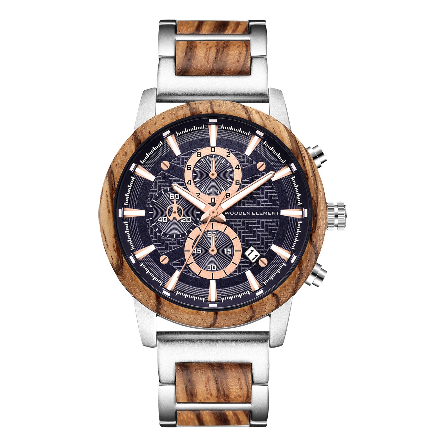 Engraved Wooden Watch For Men Top Brand Luxury Chronograph