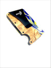 Wood and Resin Smart Wallet (Gold + Royal Blue + White)
