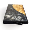 Black- Wood & Resin Smart Wallet (Pop-Up Card Holder)