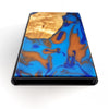 Coffee, Dark Blue, Blue- Wood & Resin Smart Wallet (Pop-Up Card Holder)