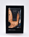 Wood and Resin Smart Wallet (Coffee + Blue + Black + White)