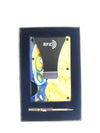 Wood and Resin Smart Wallet (Copper + Blue + White)