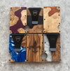 Wood and Resin Smart Wallet (Black)