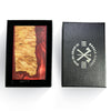 Wine Red - Wood & Resin Smart Wallet (Pop-Up Card Holder)