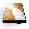 Pearl White - Wood & Resin Smart Wallet (Pop-Up Card Holder)