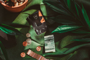 Wood and Resin Smart Wallet (Black)