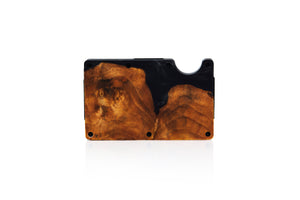 Wood and Resin Smart Wallet (Black)