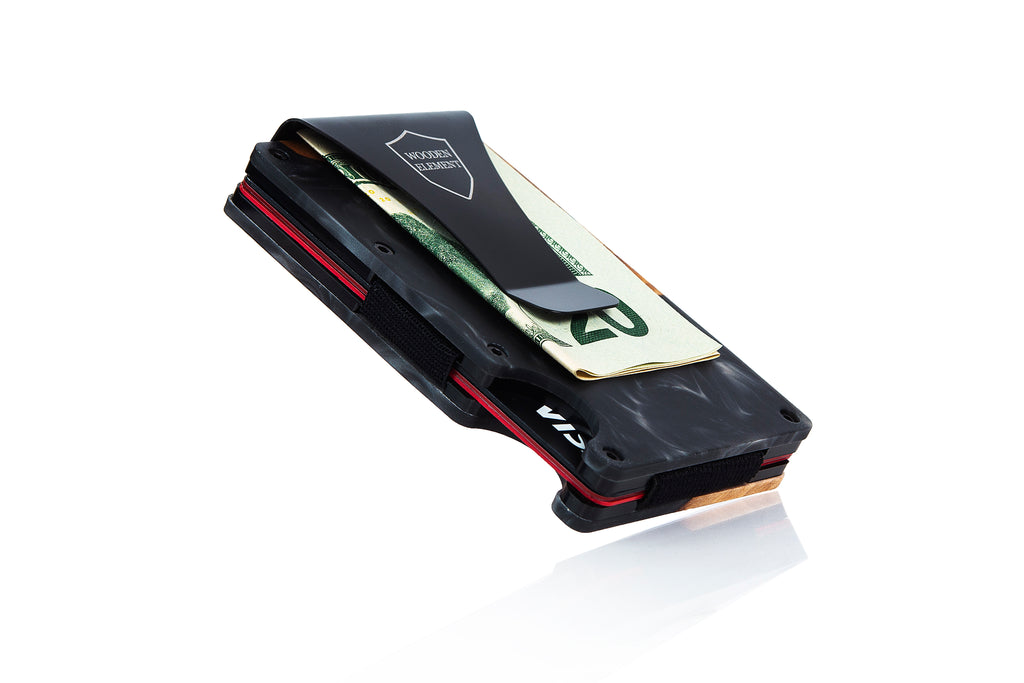 Wood and Resin Smart Wallet (Black)