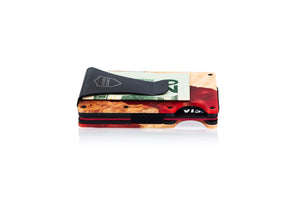 Wood and Resin Smart Wallet (Red)